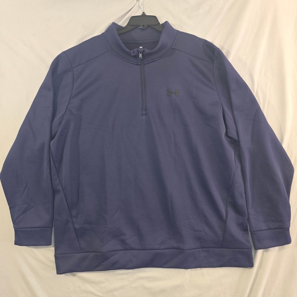 Under Armour Pullover 4XL Men Navy Blue Quarter-Zip Athletic 1373358